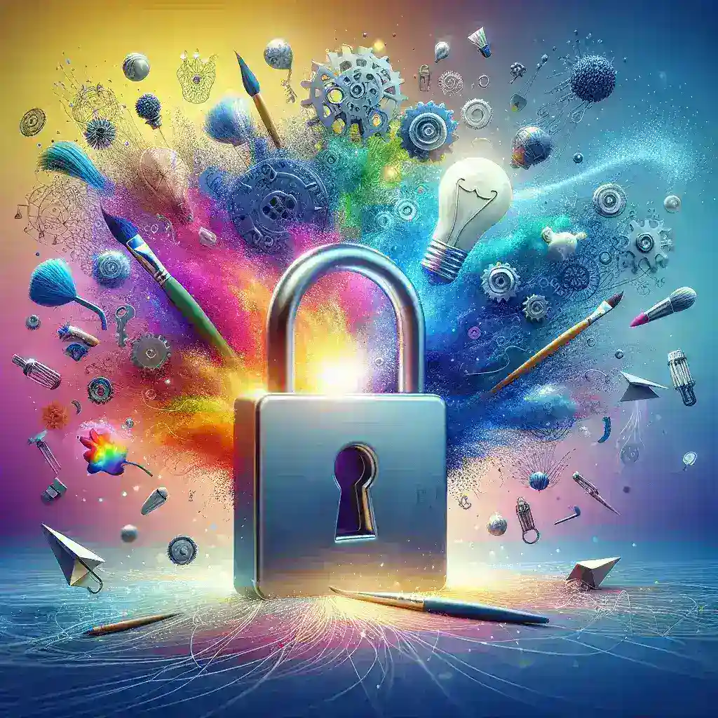 "Imagen de herramientas creativas como lápices, cuadernos y dispositivos digitales, representando la esencia de la guía completa para potenciar la creatividad y liberar el potencial creativo en personas de todos los niveles."